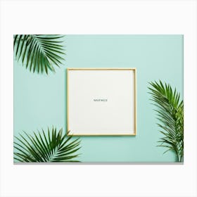 Frame With Palm Leaves 2 Canvas Print