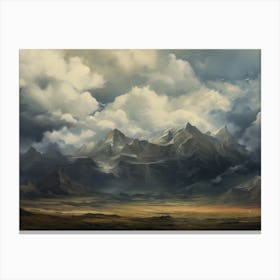 Wyoming Landscape Oil Painting Canvas Print