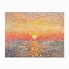 Sunset Over The Ocean 62 Canvas Print
