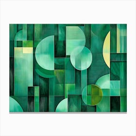 Abstract Green Painting Canvas Print