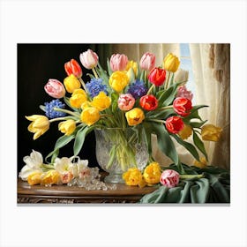 Tulips In A Vase 4 Canvas Print