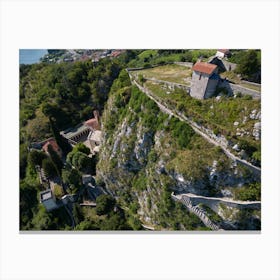 Aerial View Of Castello dell'Innominato Canvas Print