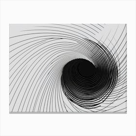 Black And White Spiral Canvas Print