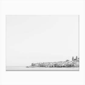 View On The City Of Cefalu In Sicily Canvas Print