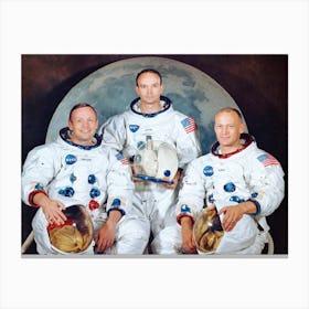 The Official Crew Portrait Of The Apollo 11 Astronauts Canvas Print
