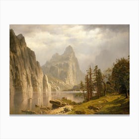 Merced River, Yosemite Valley, Albert Bierstadt Canvas Print