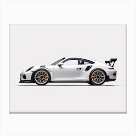 Toy Car Porsche 911 Gt3 Rs White Canvas Print