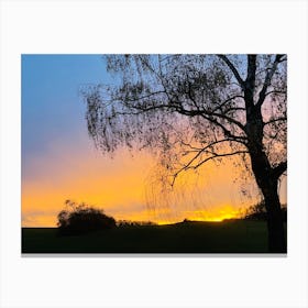 Sunset - Sunset Stock Videos & Royalty-Free Footage Canvas Print