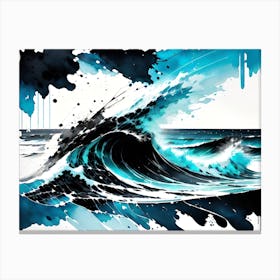 Ocean Wave Painting Canvas Print