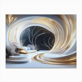 Futuristic Interior Design Canvas Print