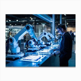 A Dynamic Compelling Exhibitor Of The Ai Driven Automation That Is Reshaping The Modern Industrial (3) Canvas Print