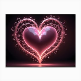 Pink Heart Canvas Print