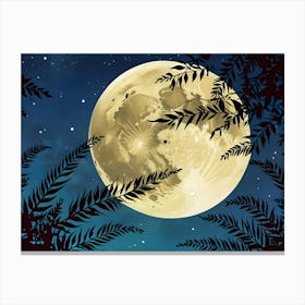 Moon In The Forest Canvas Print