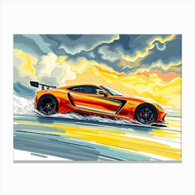 Sports Car Painting Canvas Print