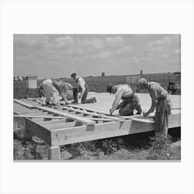 House Erection, Laying Subfloor, Southeast Missouri Farms Project By Russell Lee Canvas Print