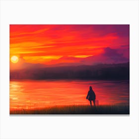 4x Sunsetby Alena Aenami (4) Canvas Print