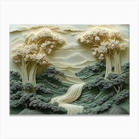 Chinese Paper Sculpture Canvas Print