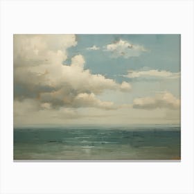 Moody Seascape Painting Canvas Print