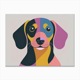 Dachshund Dog Portrait Illustration Canvas Print