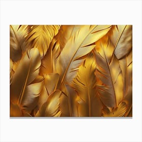 Gold Feathers 5 Canvas Print