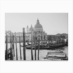 Venice Italy In Black And White 03 Canvas Print
