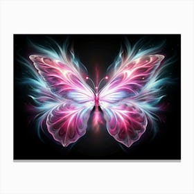 Abstract Glowing Butterfly Canvas Print