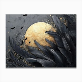 Black Feathers Canvas Print