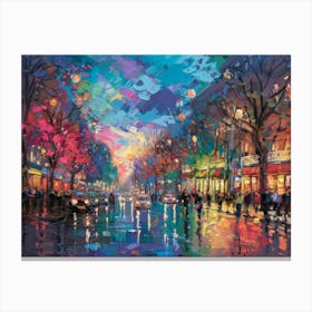 Paris At Night Canvas Print