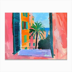 Genoa From The Window View Painting 2 Canvas Print