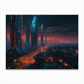 Futuristic City 20 Canvas Print