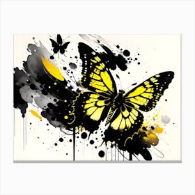 Yellow Butterfly Painting Canvas Print