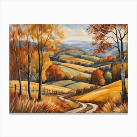 Autumn Landscape Painting (35) Canvas Print