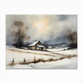 Cloud Oil Painting Farmhouse Nursery French Countryside (32) Canvas Print