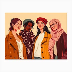 Women In Hijab Canvas Print