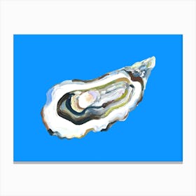 Oyster By The Sea Blue Canvas Print