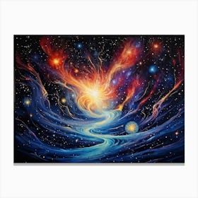 Cosmic Glitter Sprinkled Across The Inky Canvas Of Night A Multitude Of Suns Twinkle In A Seamless (4) Canvas Print