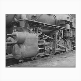 Details Of Engine In The Yard At Big Spring, Texas By Russell Lee Canvas Print