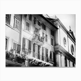 The Romantic Windows // Rome Travel Photography Canvas Print