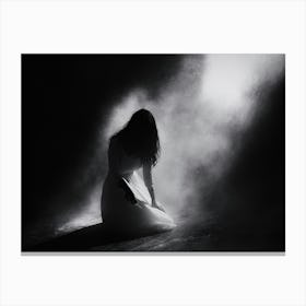 Woman In The Dark Canvas Print