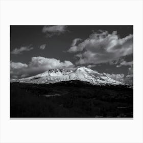 Mount Saint Helens Black and White Canvas Print