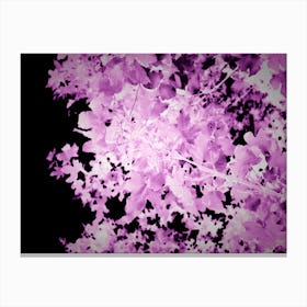 Purple Ultra Violet Leaves Botanical Abstract Canvas Print