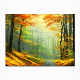 Road In The Forest 4 Canvas Print