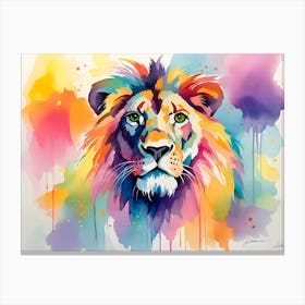 Colorful Lion 9 Canvas Print