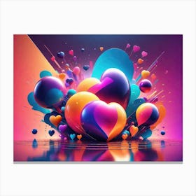 Colorful Heart Creative 27 Canvas Print