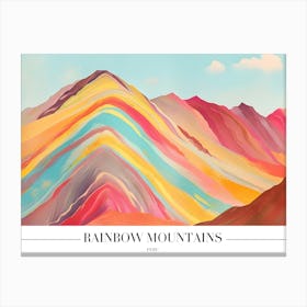 Rainbow Mountains Peru Canvas Print