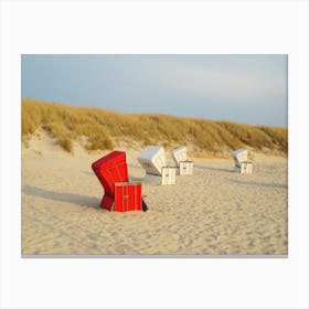 Chairs On The Beach Canvas Print