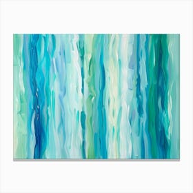 Blue And Green Abstract Painting Canvas Print