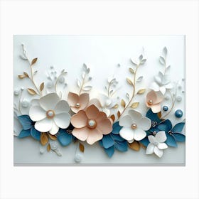 Paper Flower Wall Art 13 Canvas Print