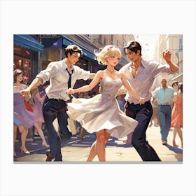 Dance In Paris 1 Canvas Print