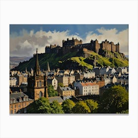 Edinburgh Castle Art 1 Canvas Print